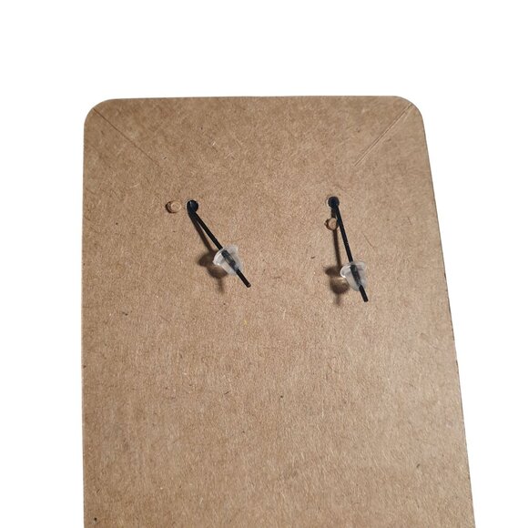 Black Faceted Bead Drop Earrings Elegant Hook Back Jewelry Handmade Design Gift - Picture 5 of 5